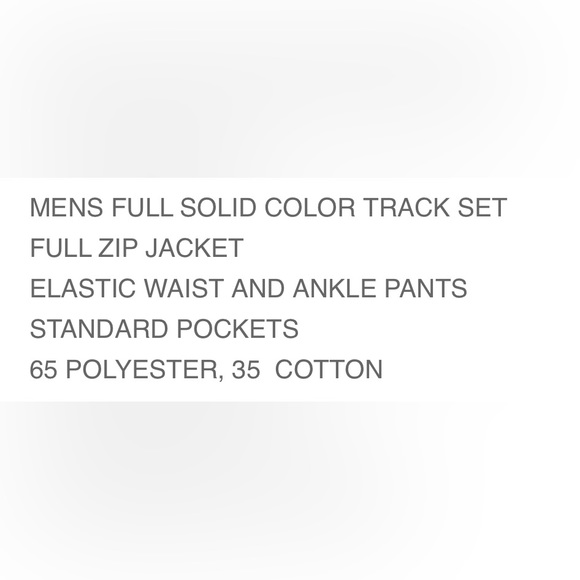 NWT Men’s Full Zip Hooded/Jogger Two Piece Set- Red - Picture 2 of 3